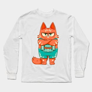 Angry Cat Long Sleeve T-Shirt